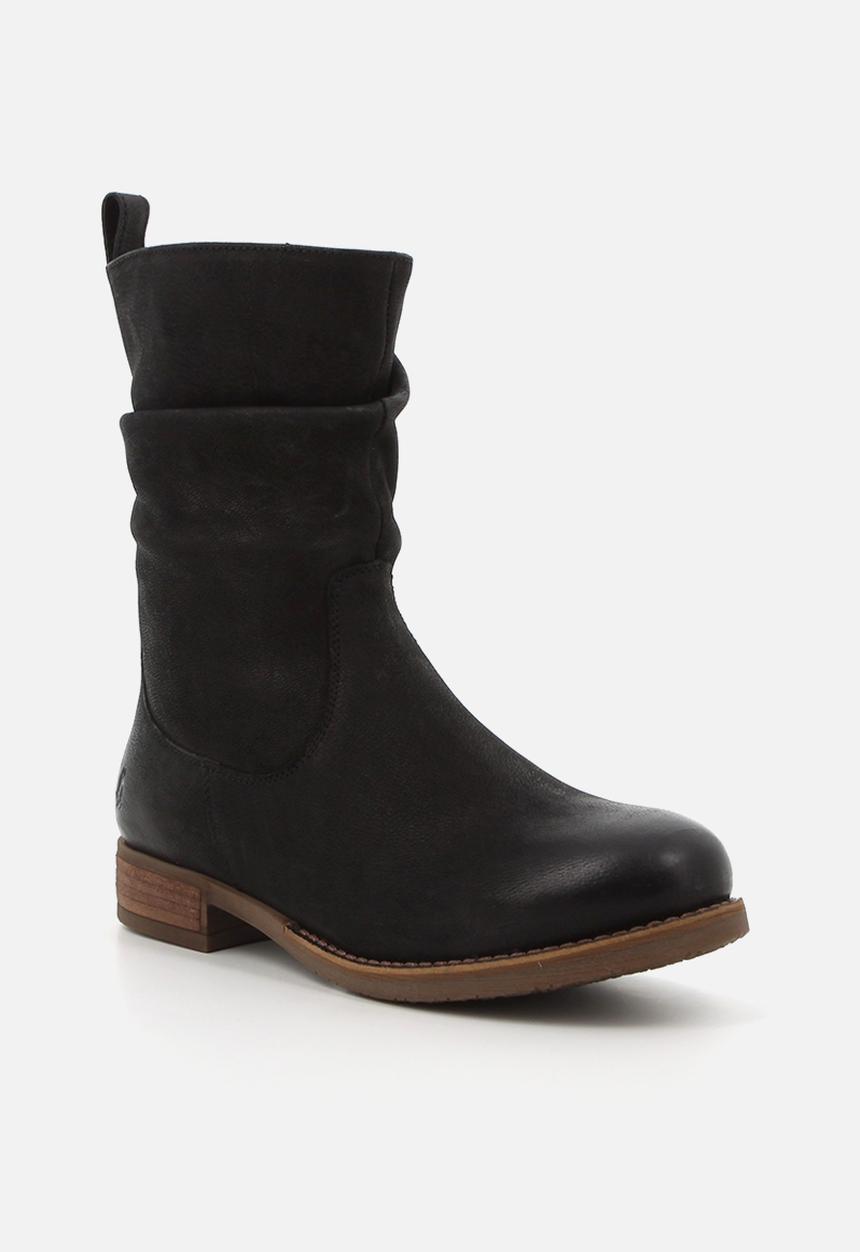 Hush Puppies - Emilia Mid Calf - Black leather