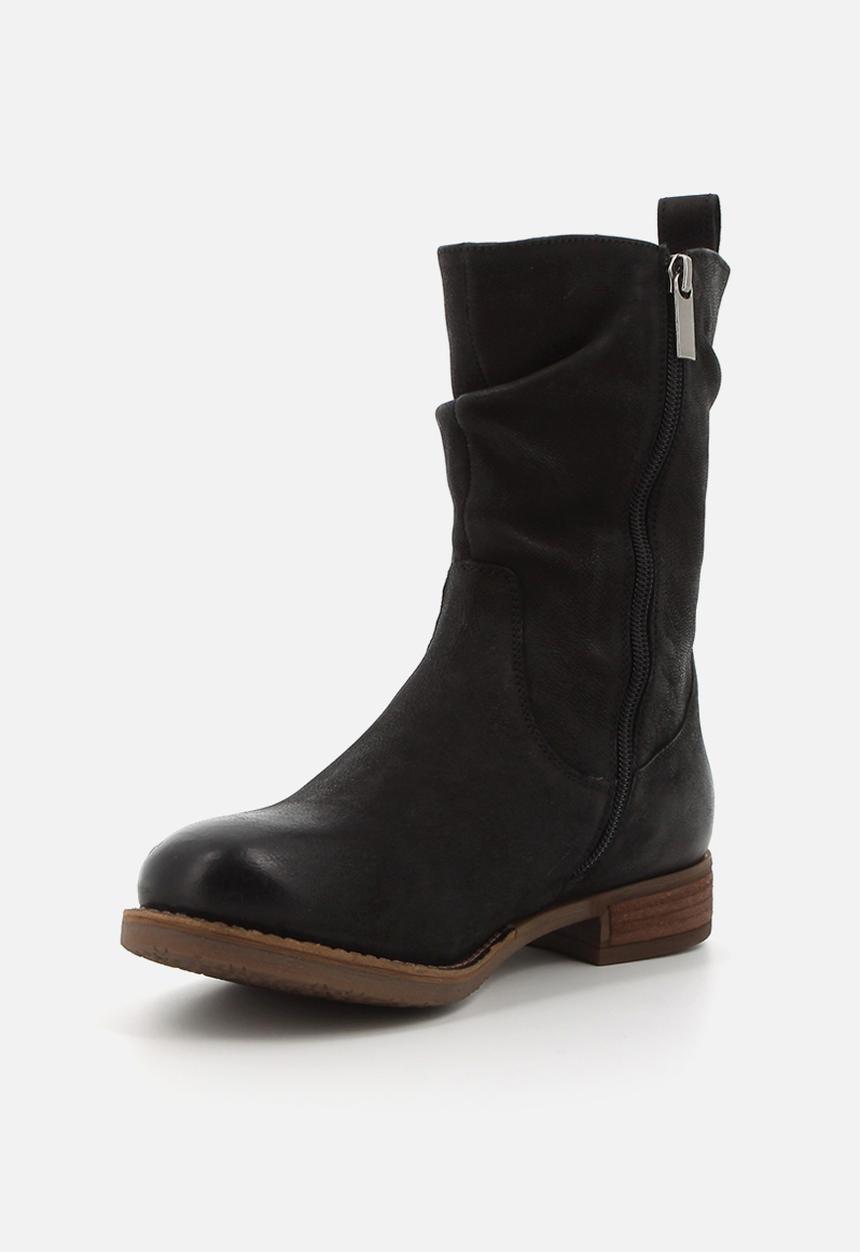 Hush Puppies - Emilia Mid Calf - Black leather