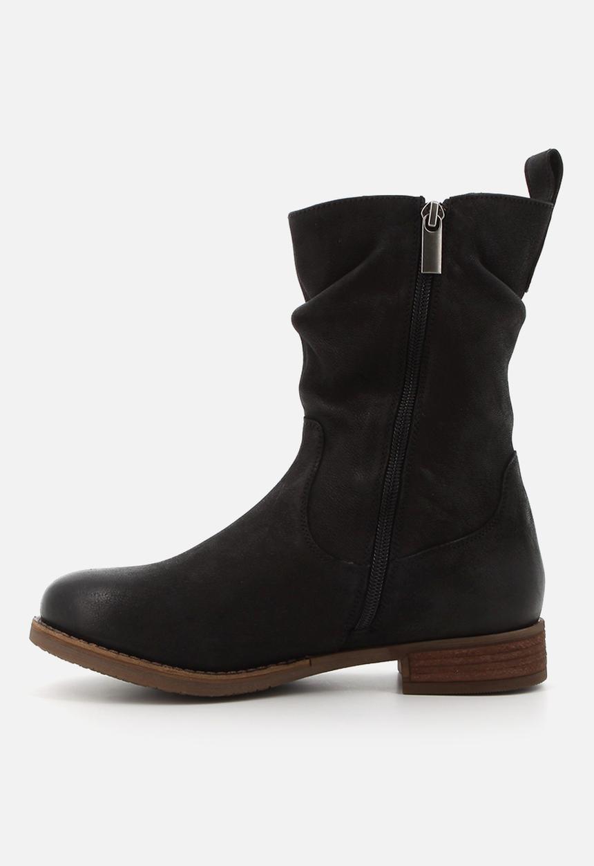 Hush Puppies - Emilia Mid Calf - Black leather