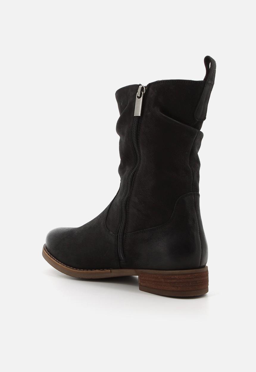 Hush Puppies - Emilia Mid Calf - Black leather