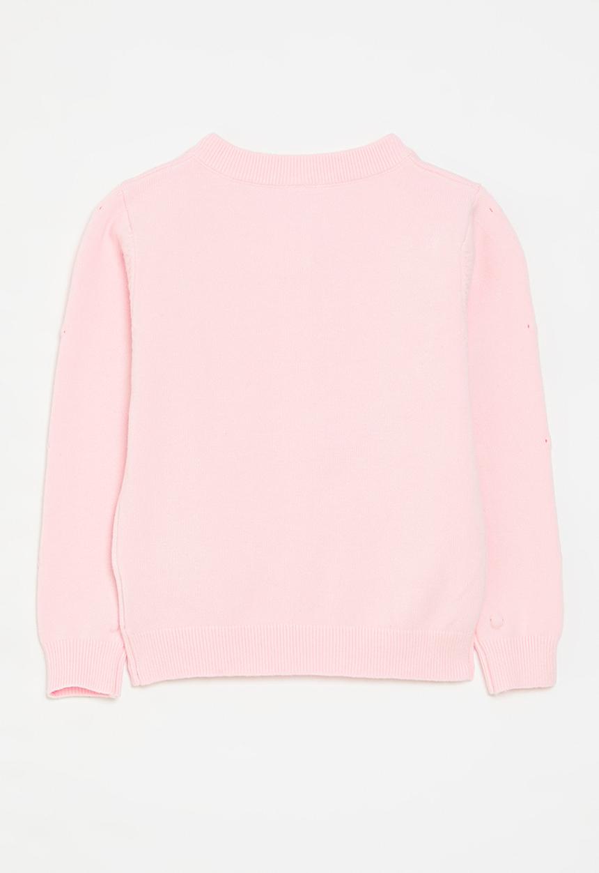 Pop Candy - Floral applique cardigan -pink