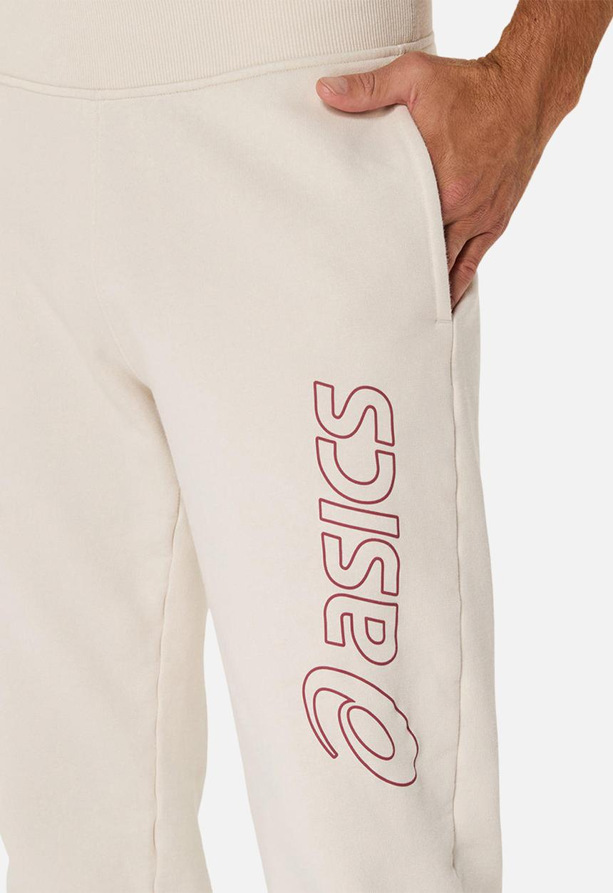 ASICS - Logo Sweat Pant - Birch / Burnt Red