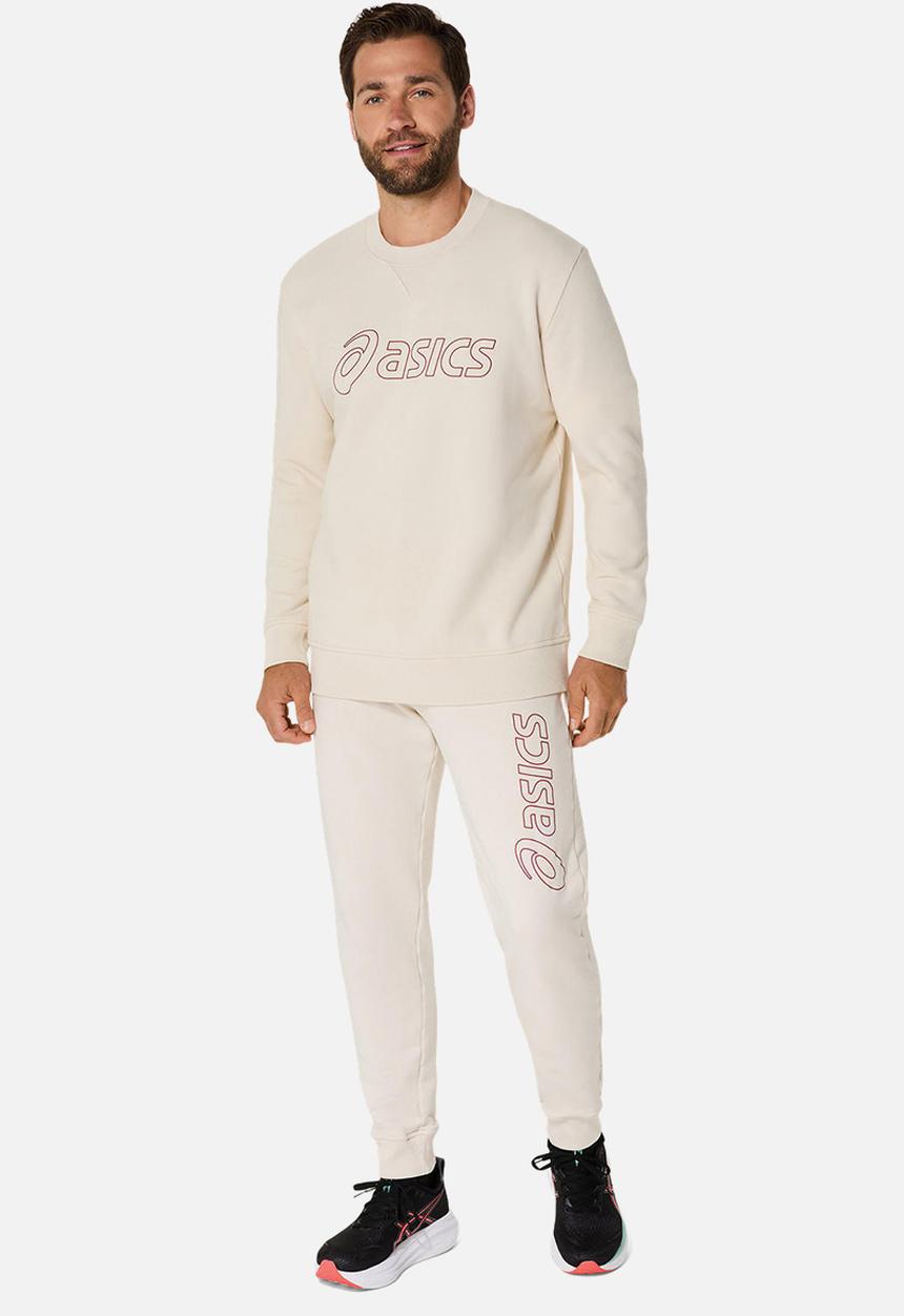 ASICS - Logo Sweat Pant - Birch / Burnt Red