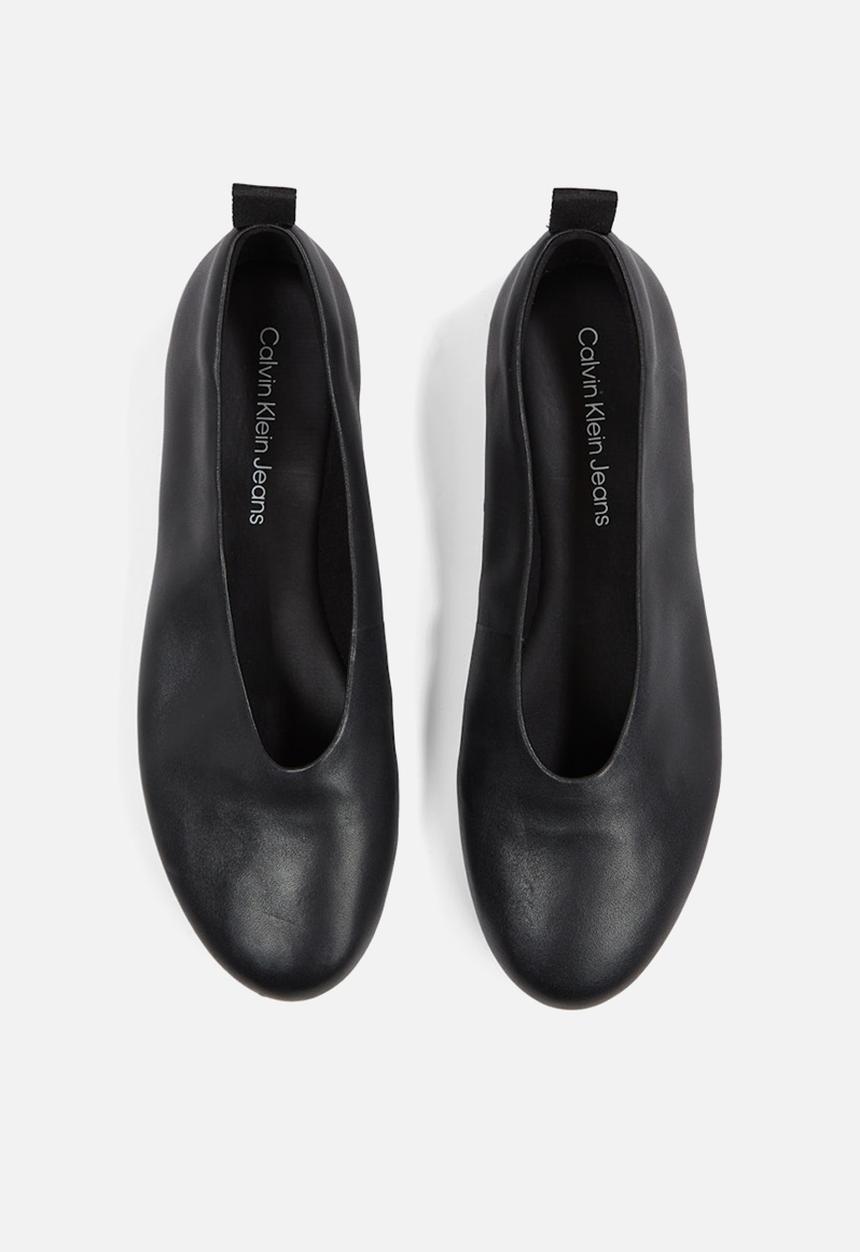 Calvin Klein - Ballerina leather pump - triple black
