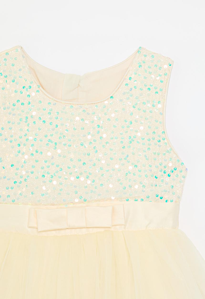 Pop Candy - Tiered combo dress - neutral