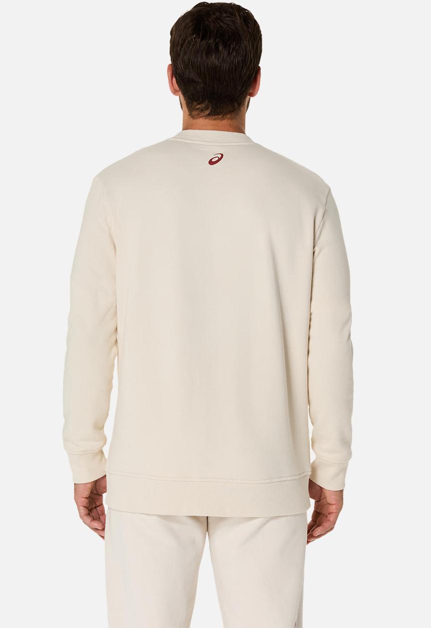 ASICS - Crew  Sweatshirt - Birch / Burnt Red