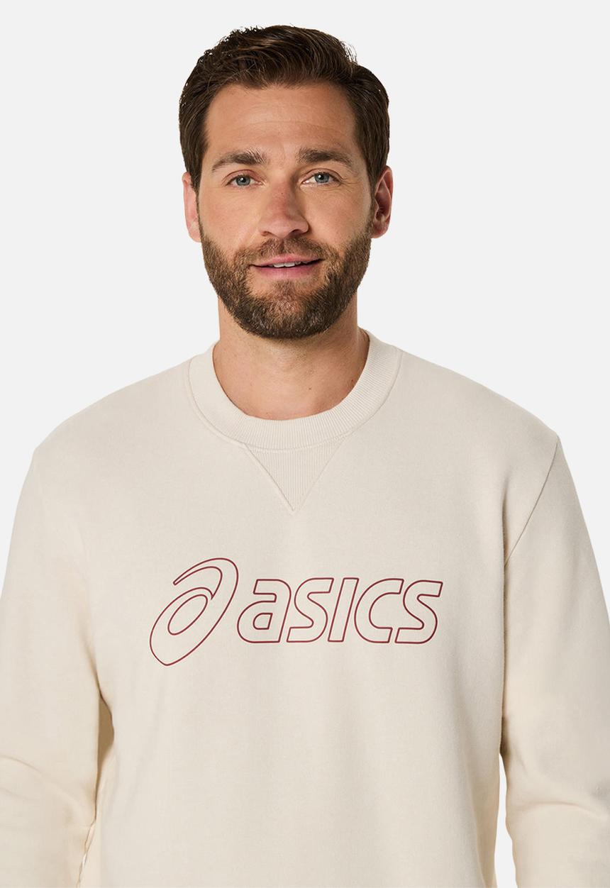 ASICS - Crew  Sweatshirt - Birch / Burnt Red