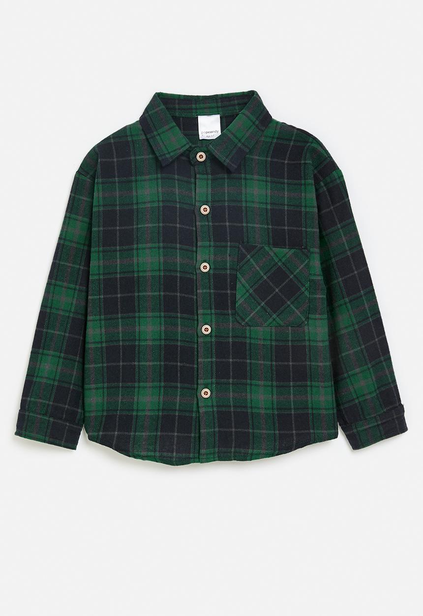 Pop Candy - Tartan shirt - green