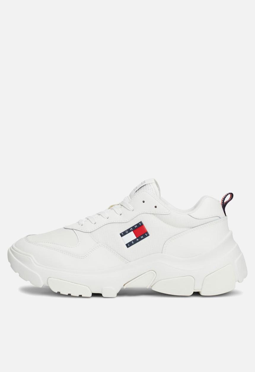 Tommy Hilfiger - Lightweight hybrid leather sneaker - ecru