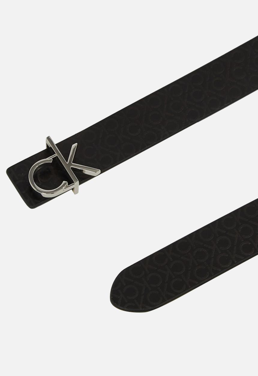 Calvin Klein - Ck thin belt 1.5cm pebble - pvh black