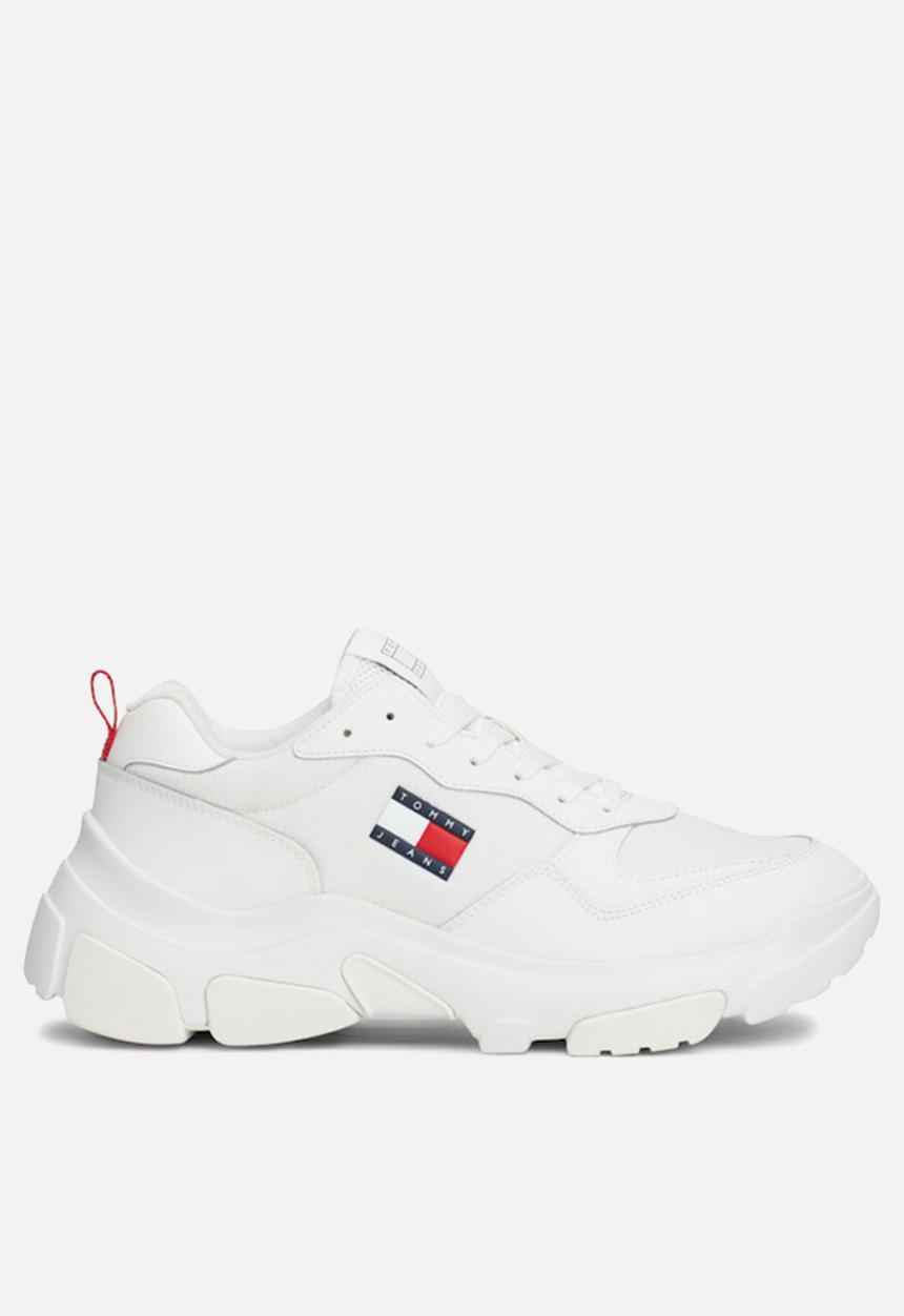Tommy Hilfiger - Lightweight hybrid leather sneaker - ecru