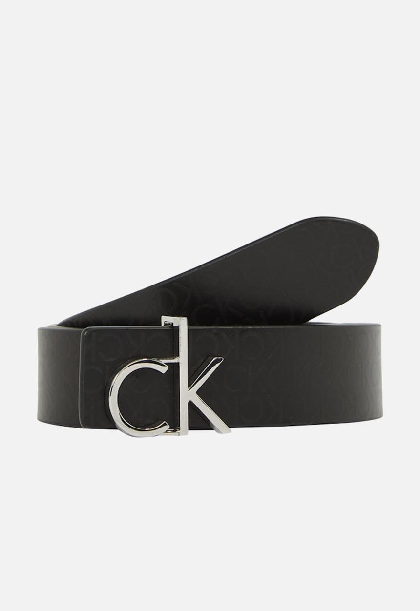 Calvin Klein - Ck thin belt 1.5cm pebble - pvh black
