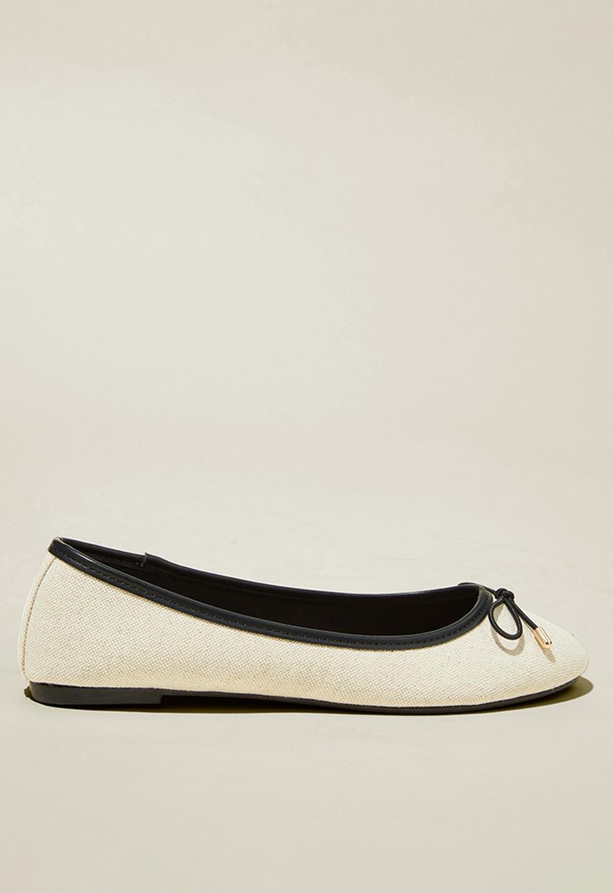 Cotton On - Emma bow ballerina - canvas/black