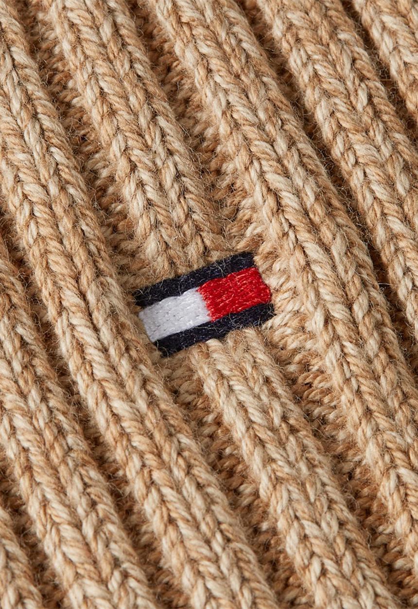 Tommy Hilfiger - THe Flag Twisted Yarn Beanie - Safari Canvas