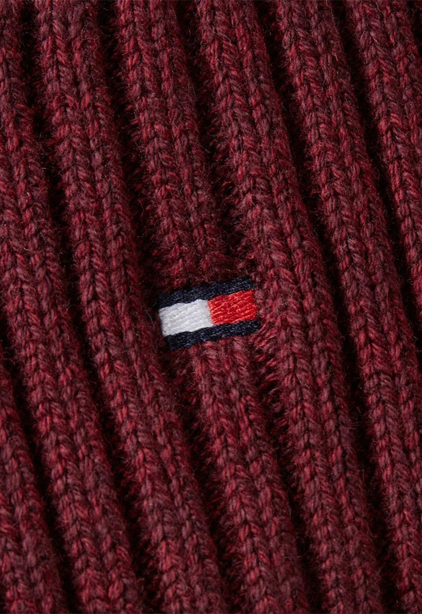 Tommy Hilfiger - THe Flag Twisted Yarn Beanie - Raspberry Truffle