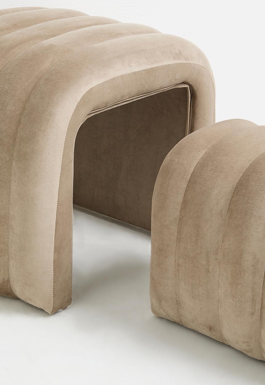 Sixth Floor - Kaz nested ottoman - natural