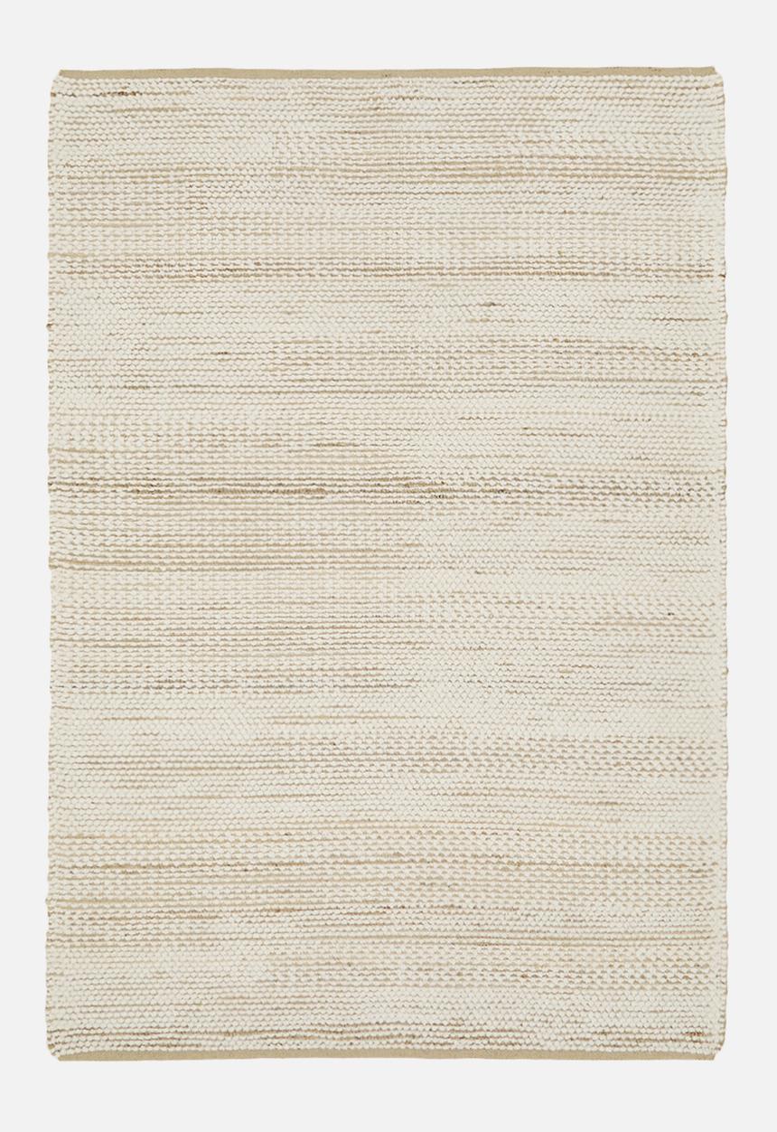 Sixth Floor - Handwoven Jute Blend Rug - Nat & White