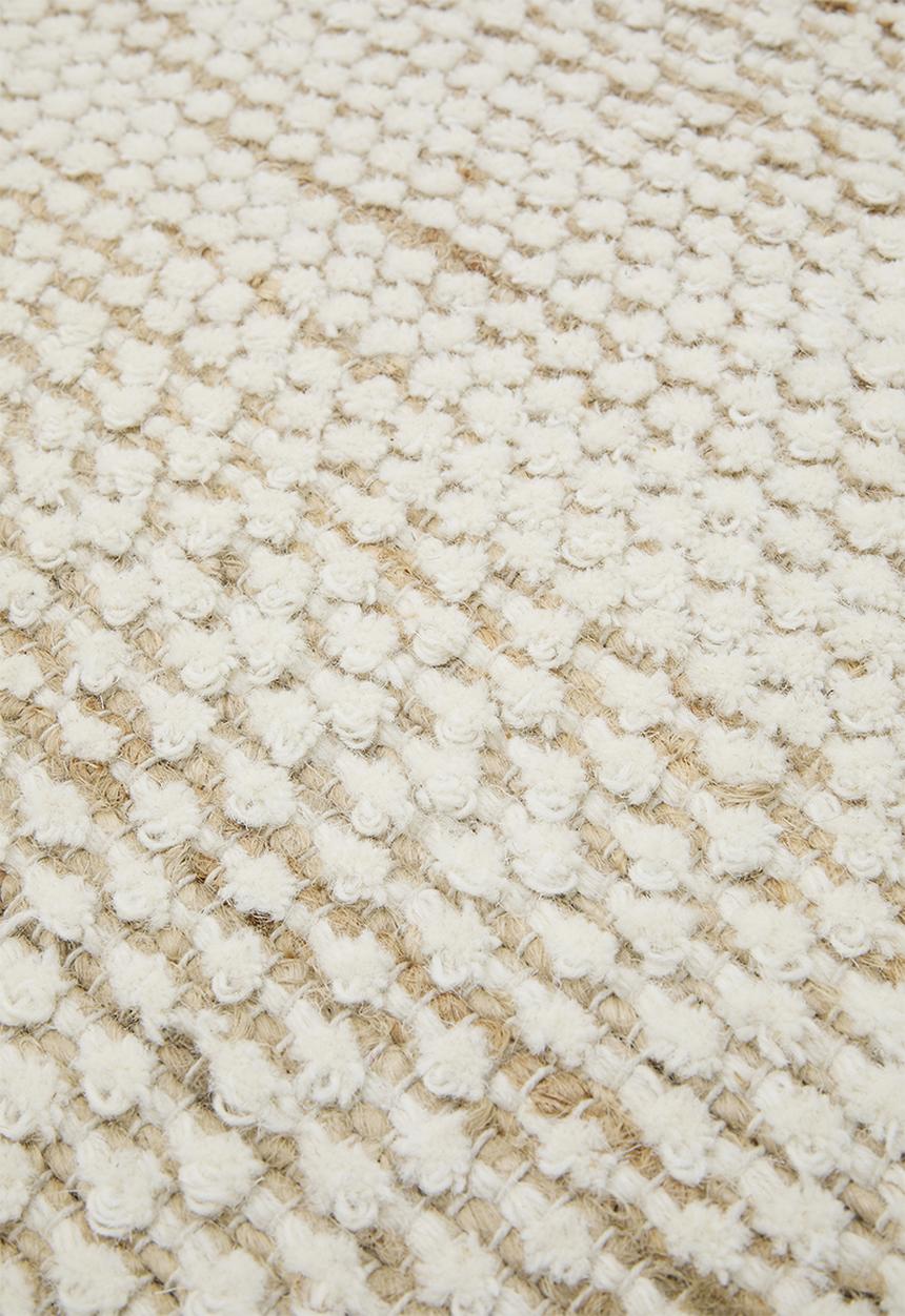 Sixth Floor - Handwoven Jute Blend Rug - Nat & White