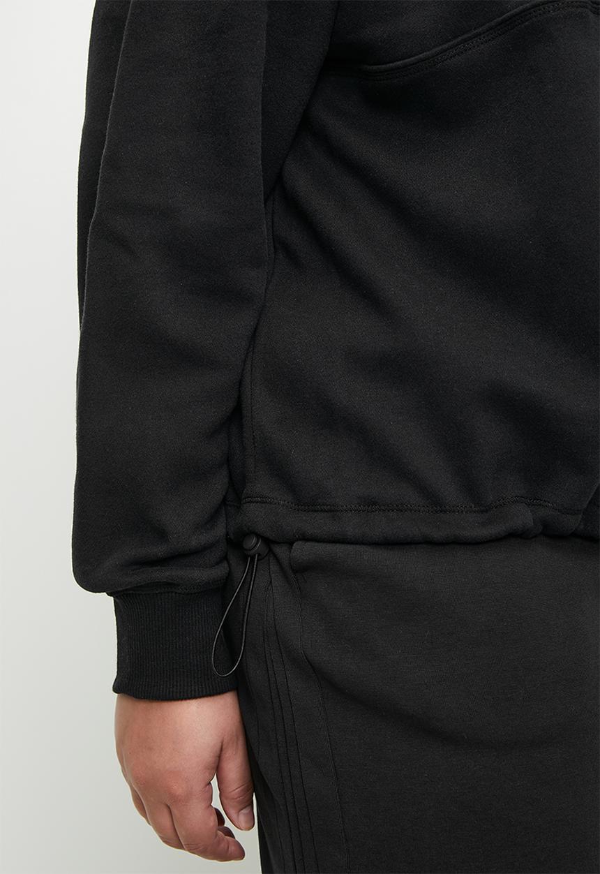 Cotton On - Plus Plush Essential Half Zip Jumper - Black