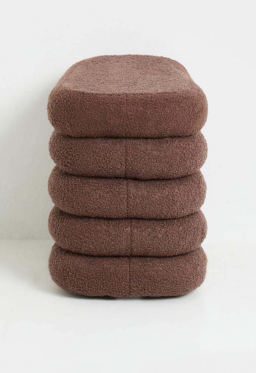 Sixth Floor - Dalton ribbed ottoman - rust