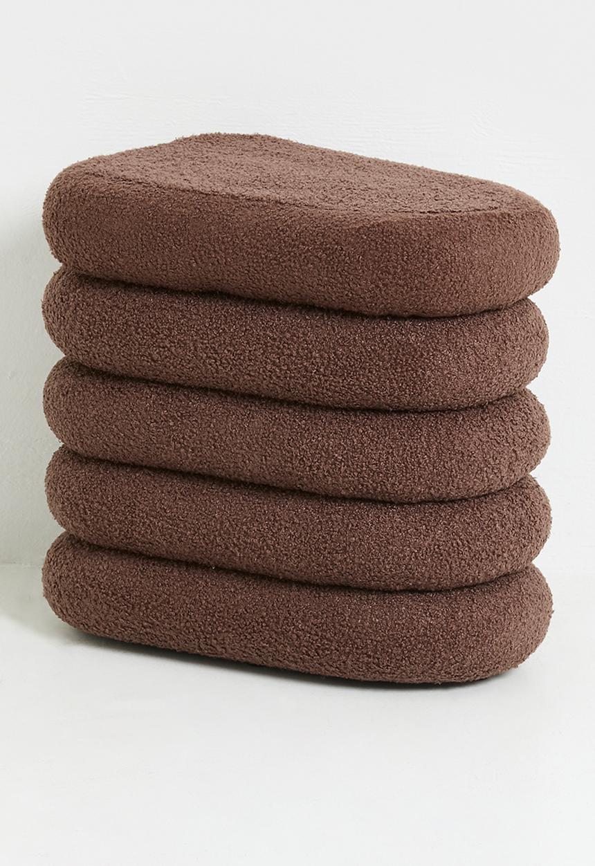 Sixth Floor - Dalton ribbed ottoman - rust