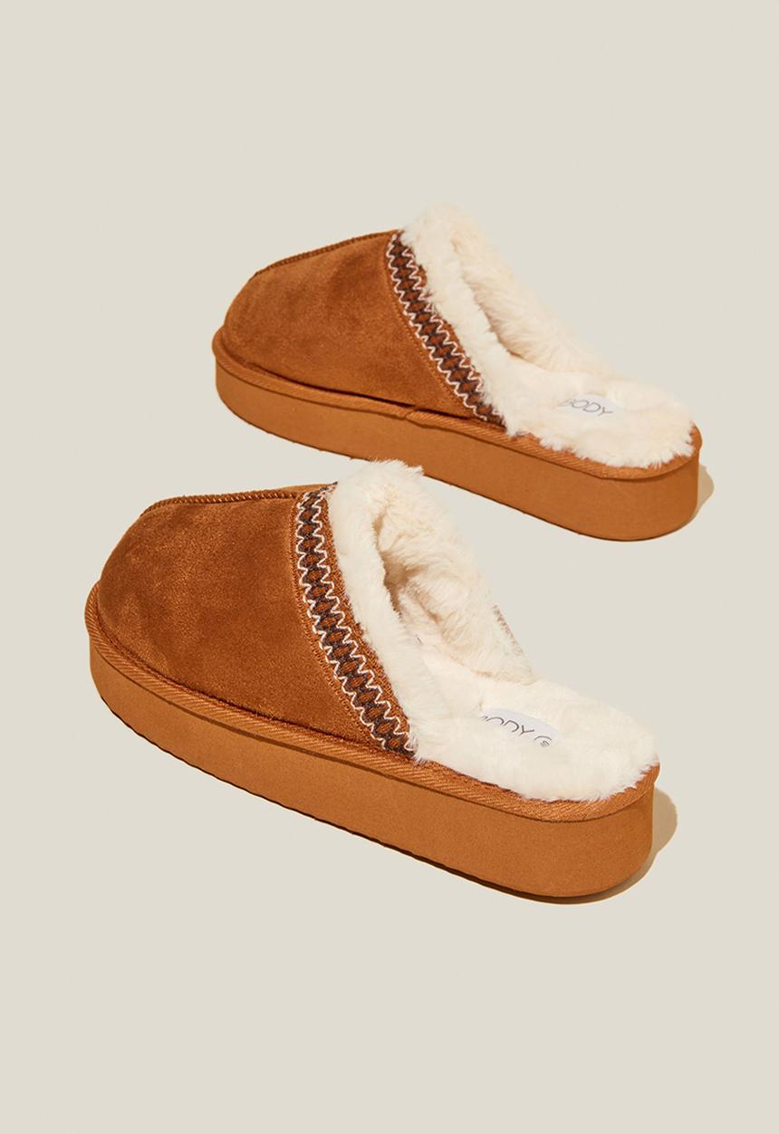 Cotton On - Platform Mule - Maple Syrup