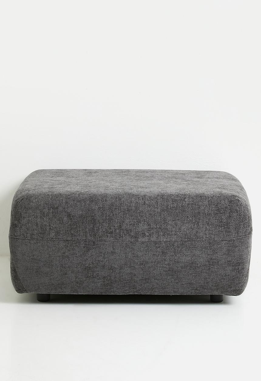 Sixth Floor - Rani modular ottoman - charcoal