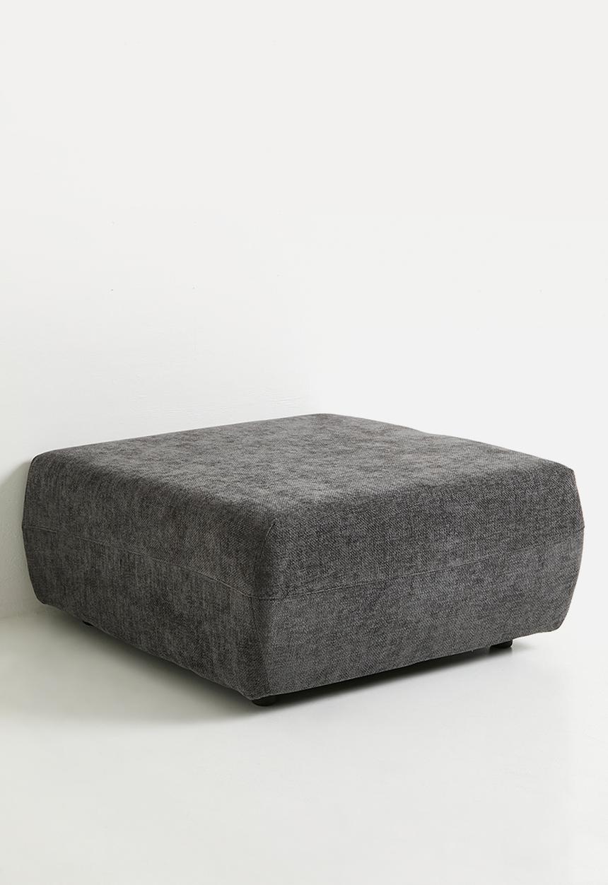 Sixth Floor - Rani modular ottoman - charcoal