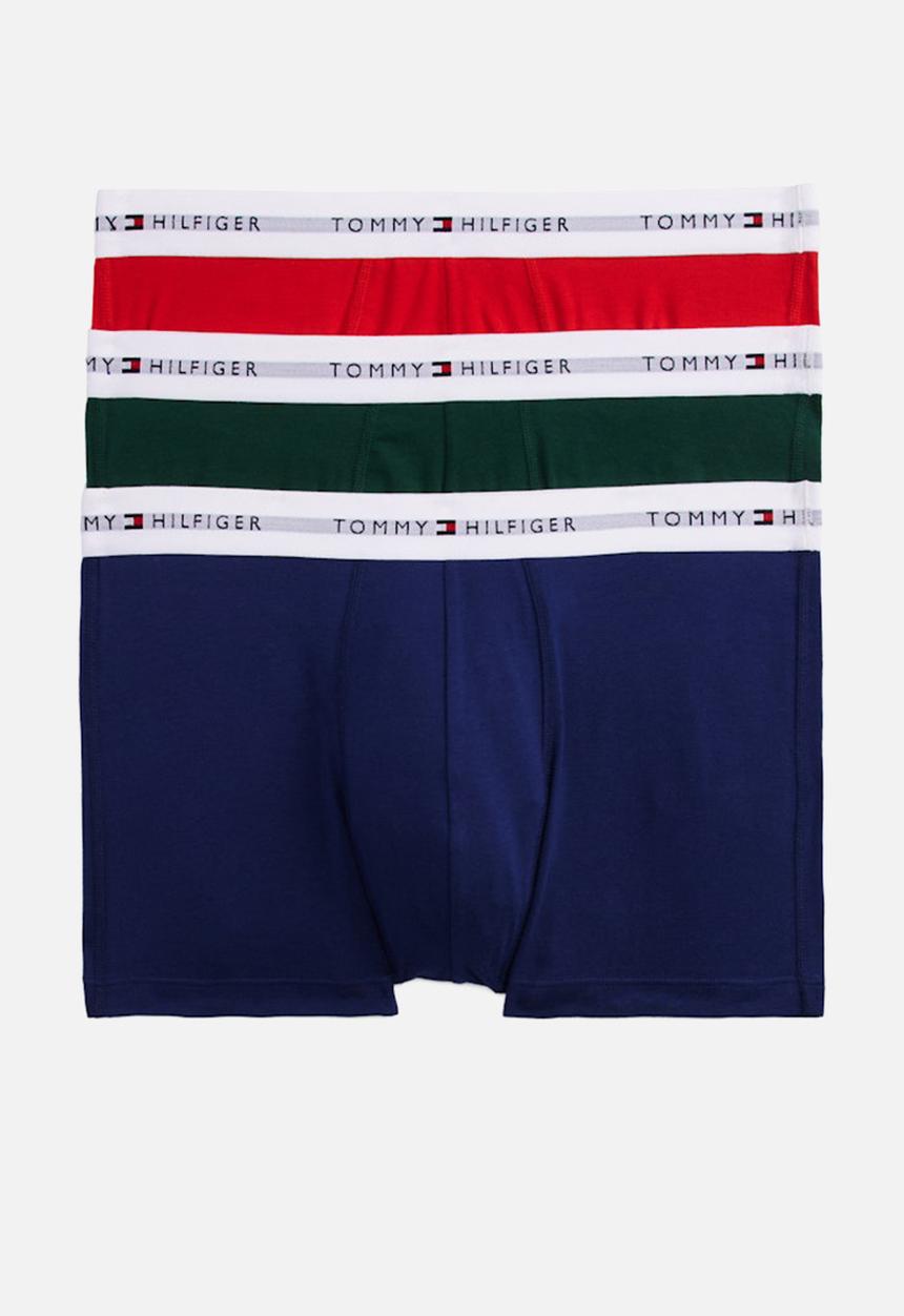Tommy Hilfiger - 3P TRUNK - Blue Ink/Orn Green/Primary Red