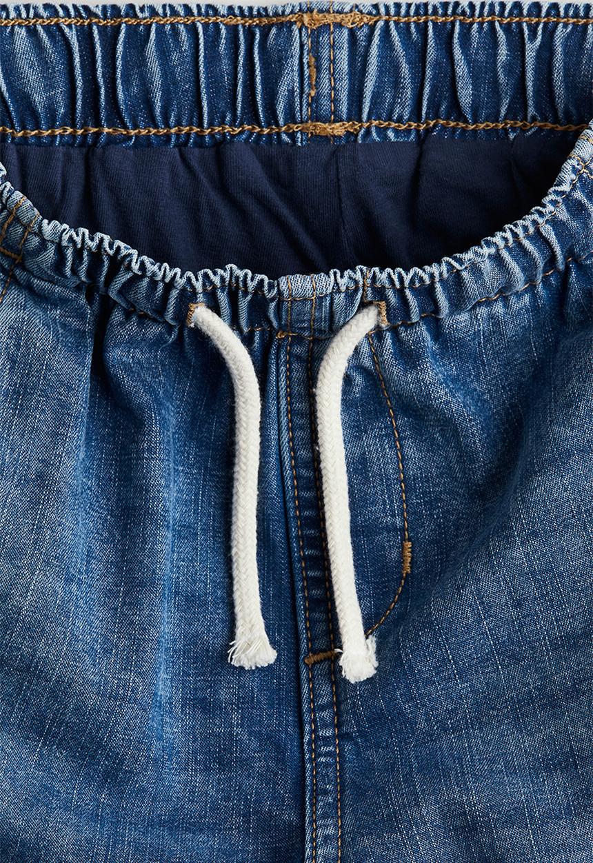H&M - Jersey lined twill joggers - denim blue