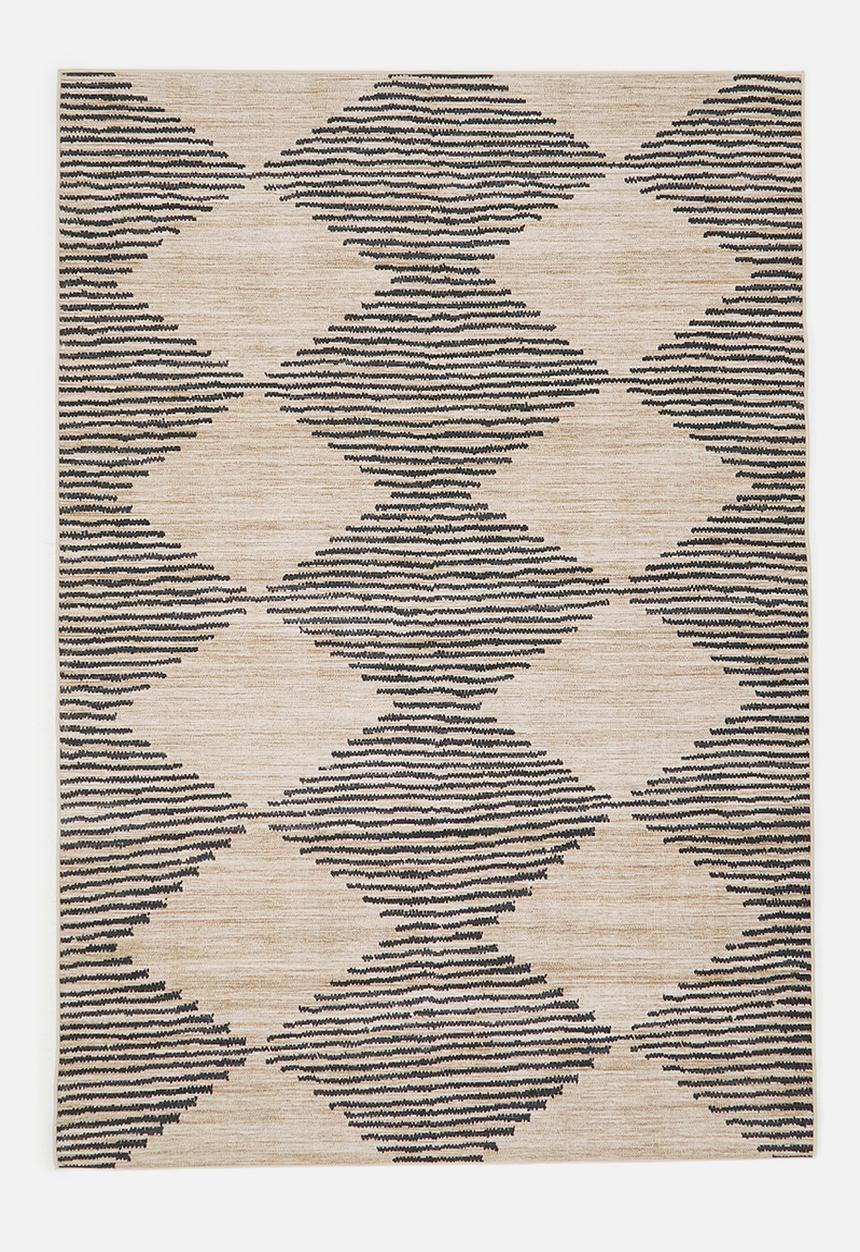 Fotakis - Option Diamond Rug - Natural & Black