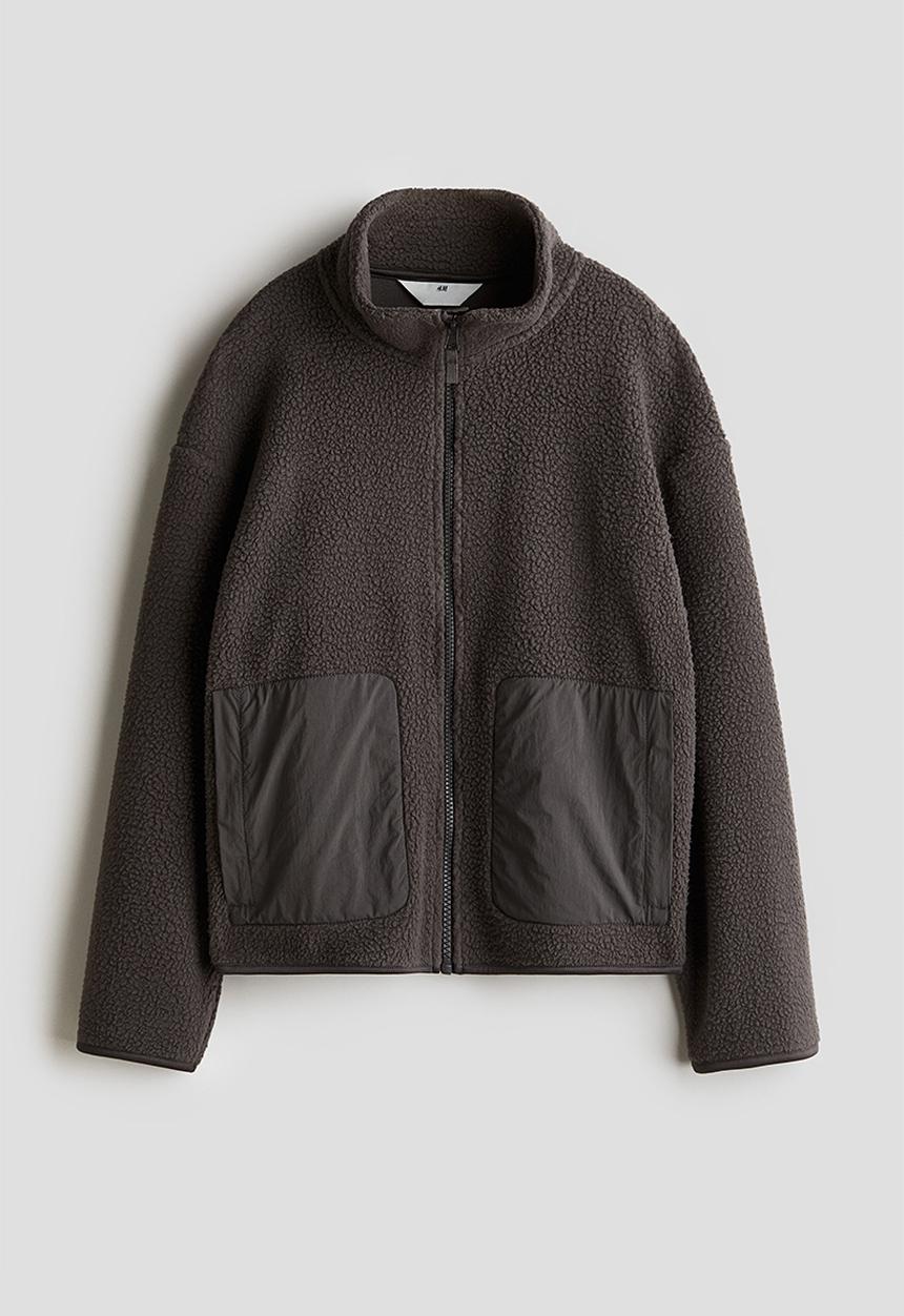 H&M - Teddy jacket - dark grey
