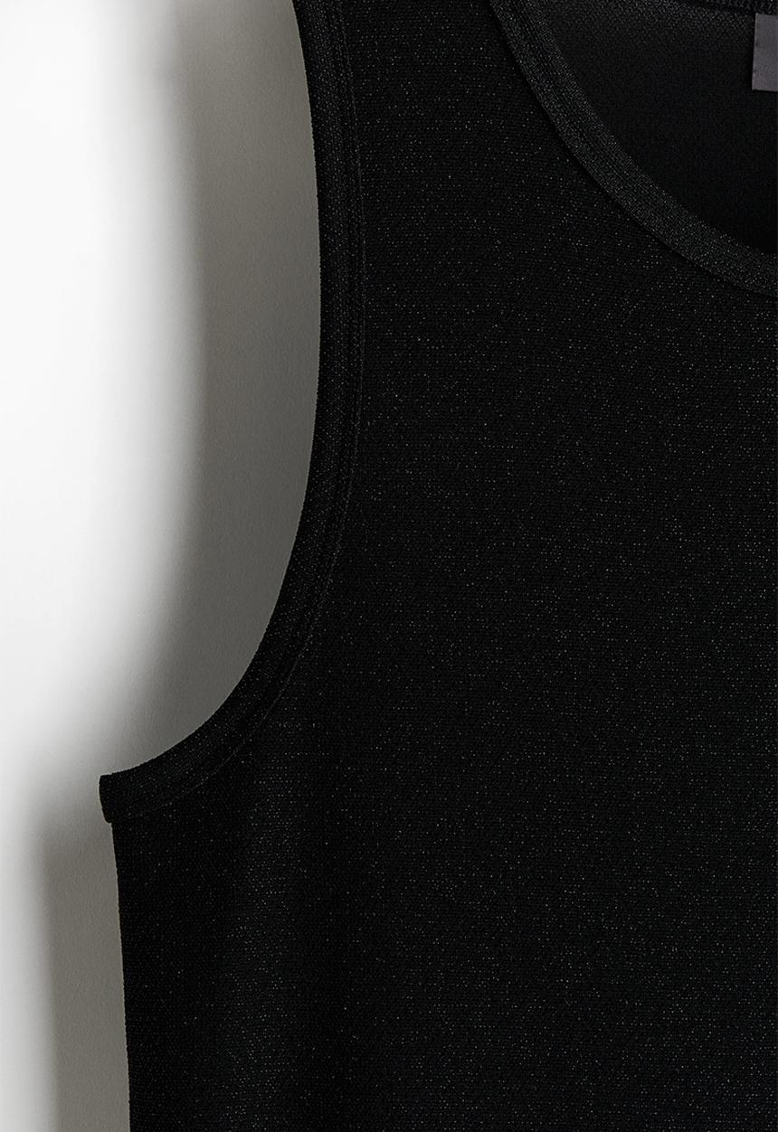 H&M - Regular fit shimmering vest top - black