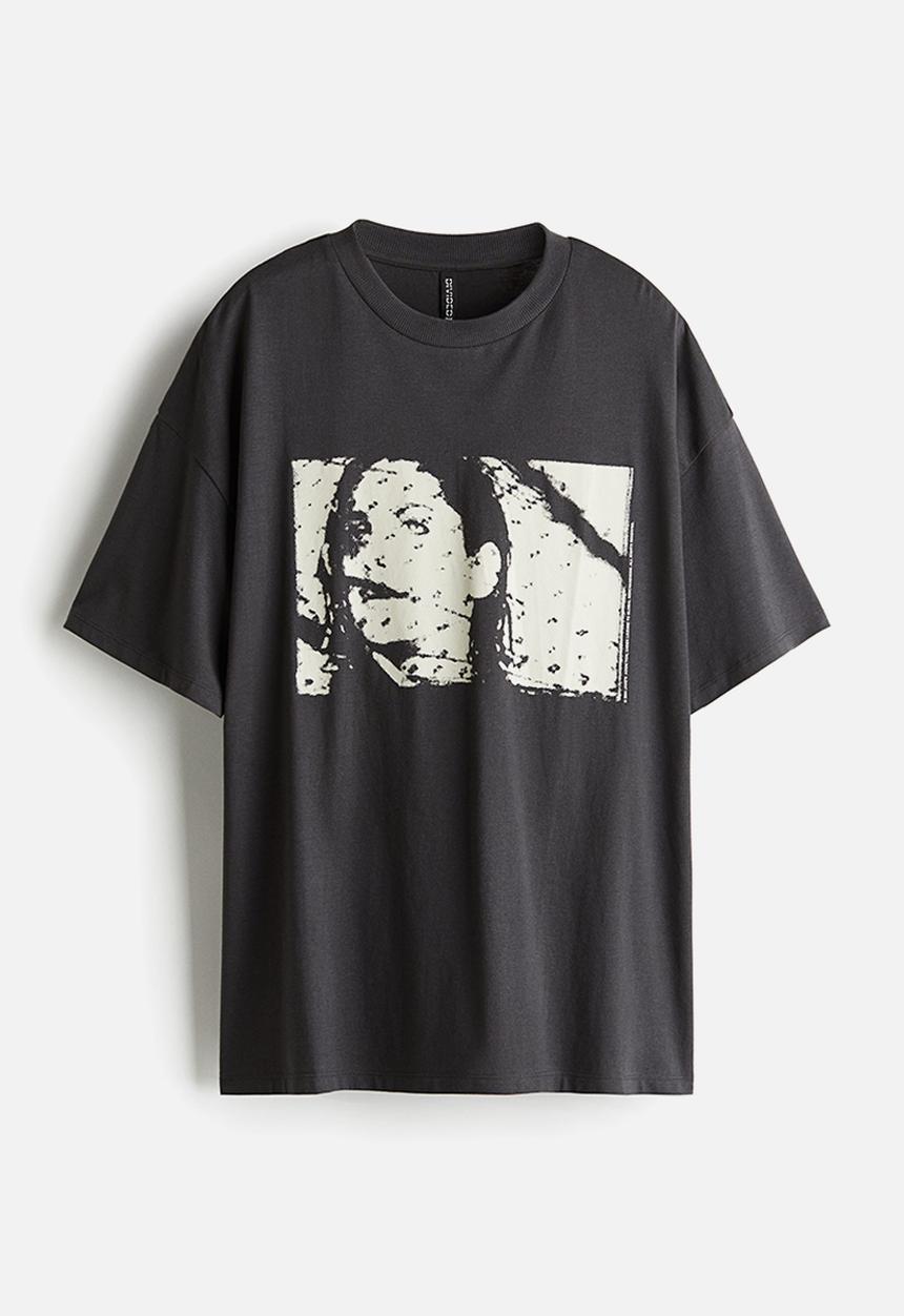 H&M - Oversized printed T-shirt - black jane's addiction