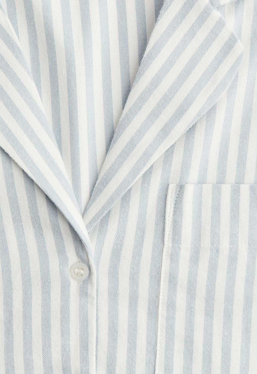 H&M - Flannel pyjamas - light blue striped