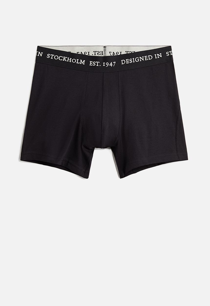 H&M - 3-pack mid trunks with lycra® - black