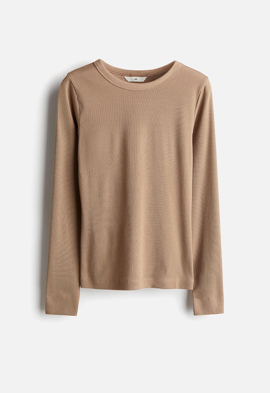 H&M - Ribbed top - beige