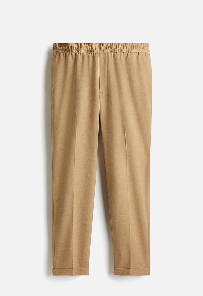 H&M - Slim fit tailored trousers - beige