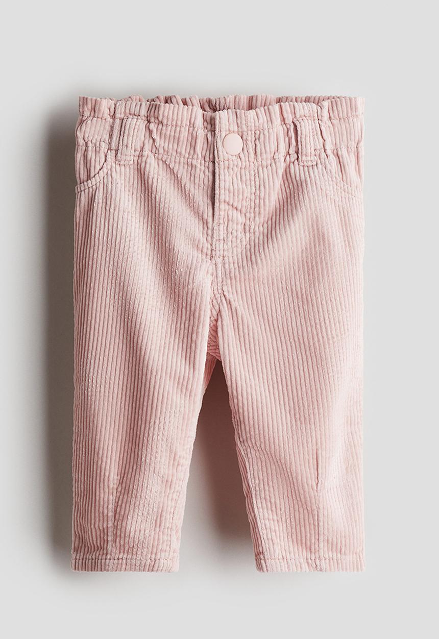 H&M - Cotton corduroy trousers - light pink