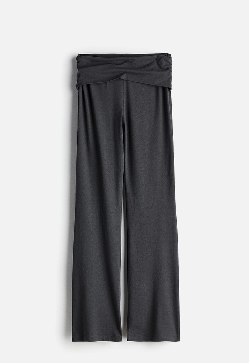 H&M - Flared jersey trousers - dark grey