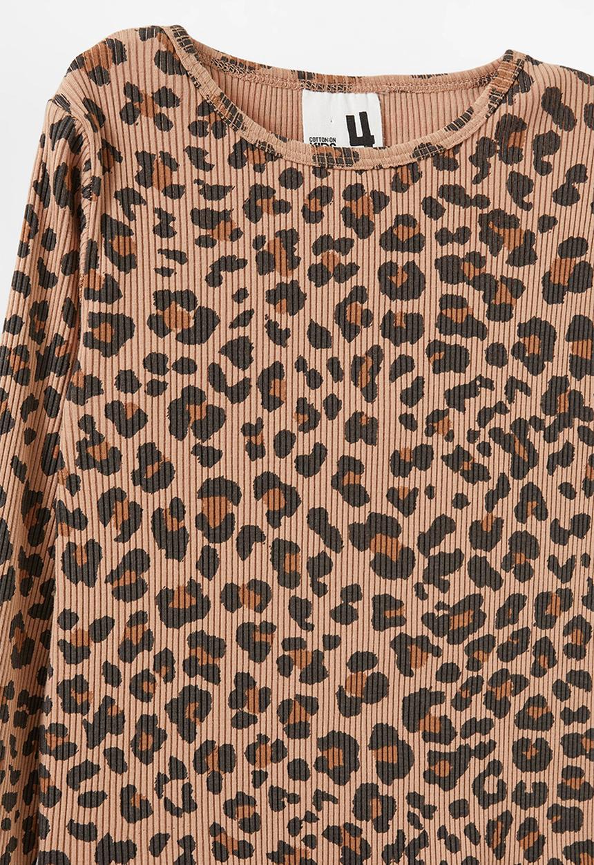 Cotton On - Jade crew - taupy brown/bangal animal