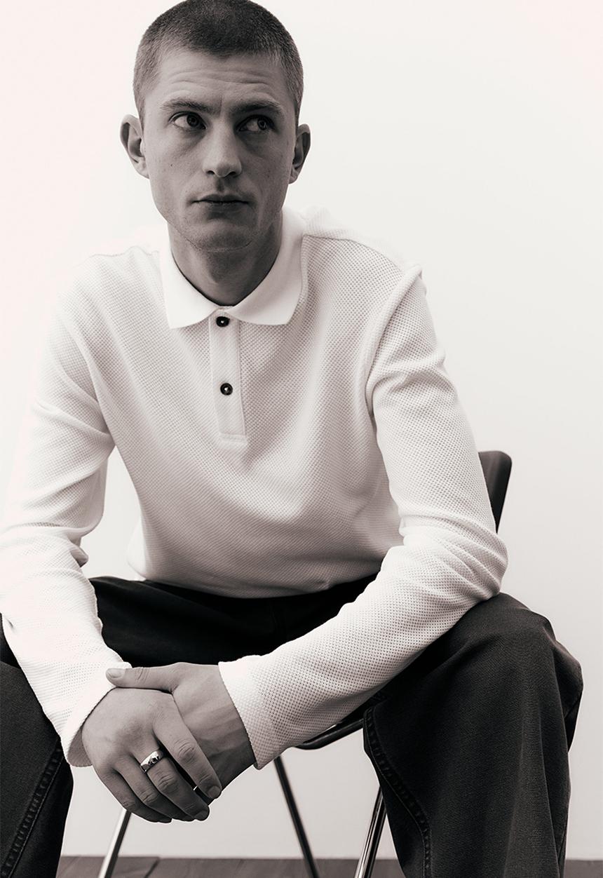 H&M - Regular fit piqué polo shirt - cream