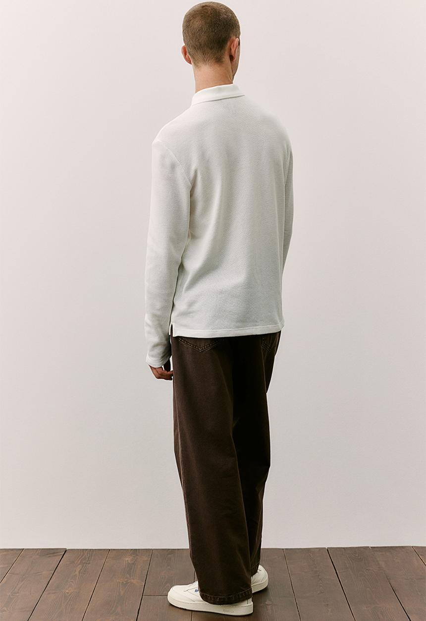 H&M - Regular fit piqué polo shirt - cream