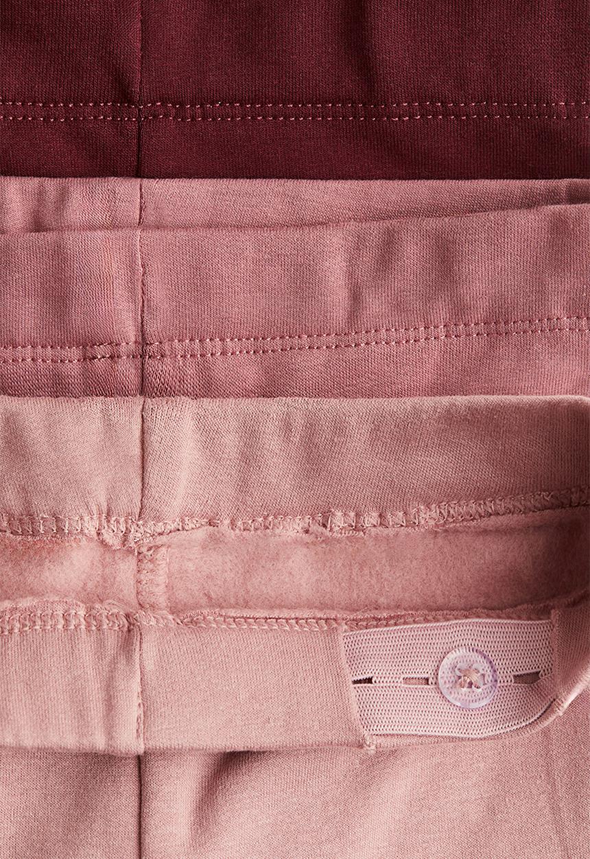 H&M - 3-Pack brushed-inside jersey leggings - dark red & pink