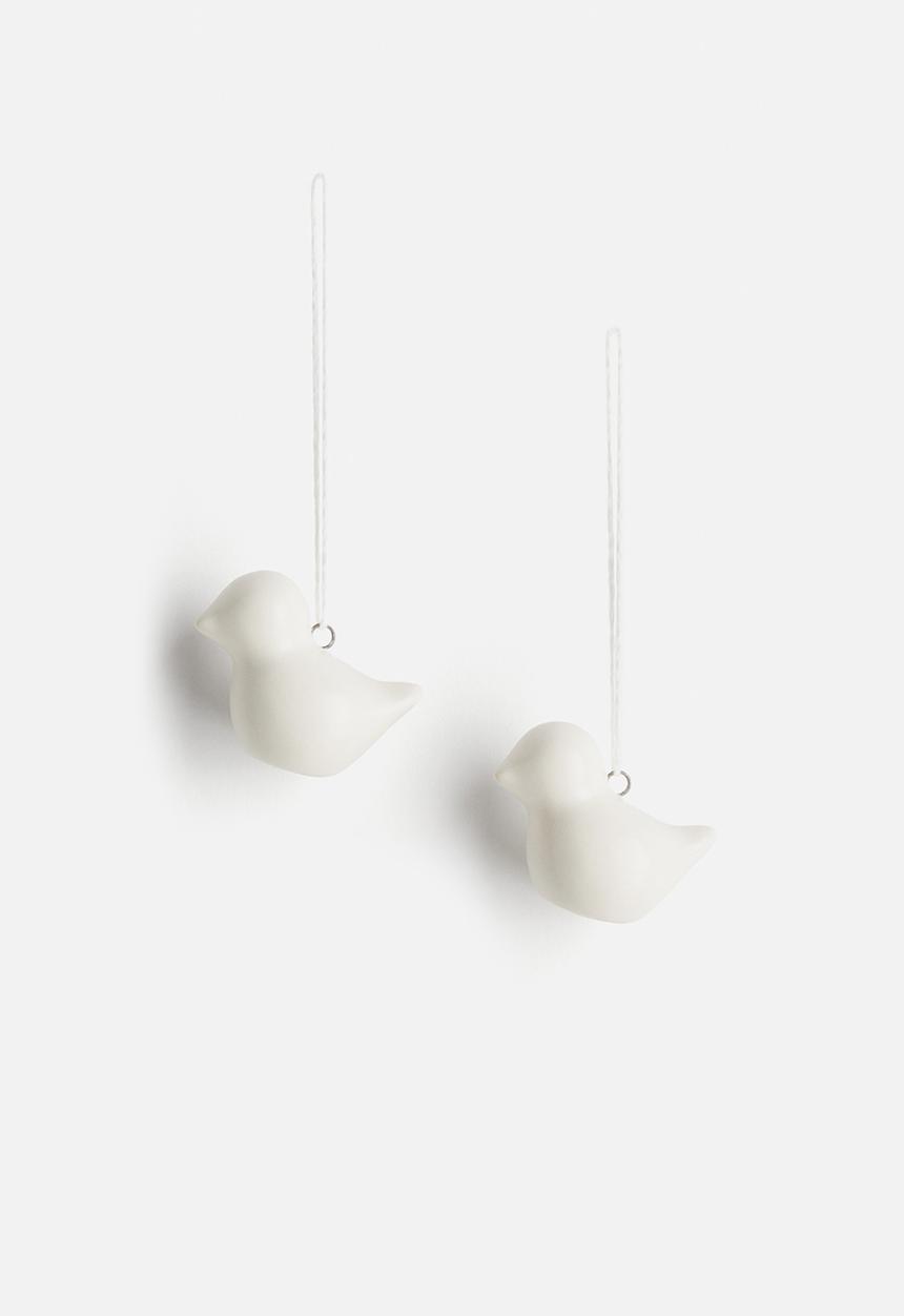 H&M - 2 Pack stoneware easter decorations - white