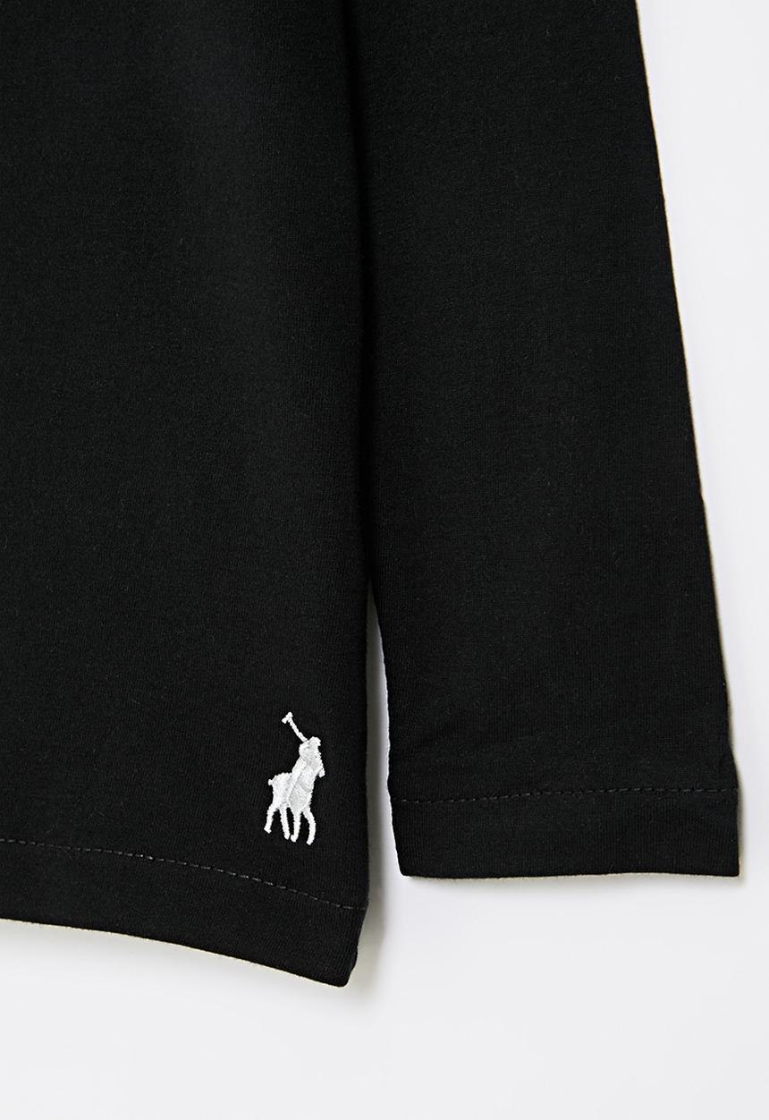 POLO - Boys david printed long sleeve tee - black