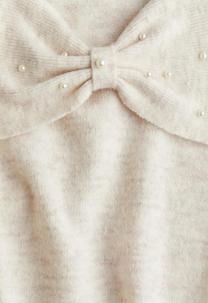H&M - Embellished jumper - light beige
