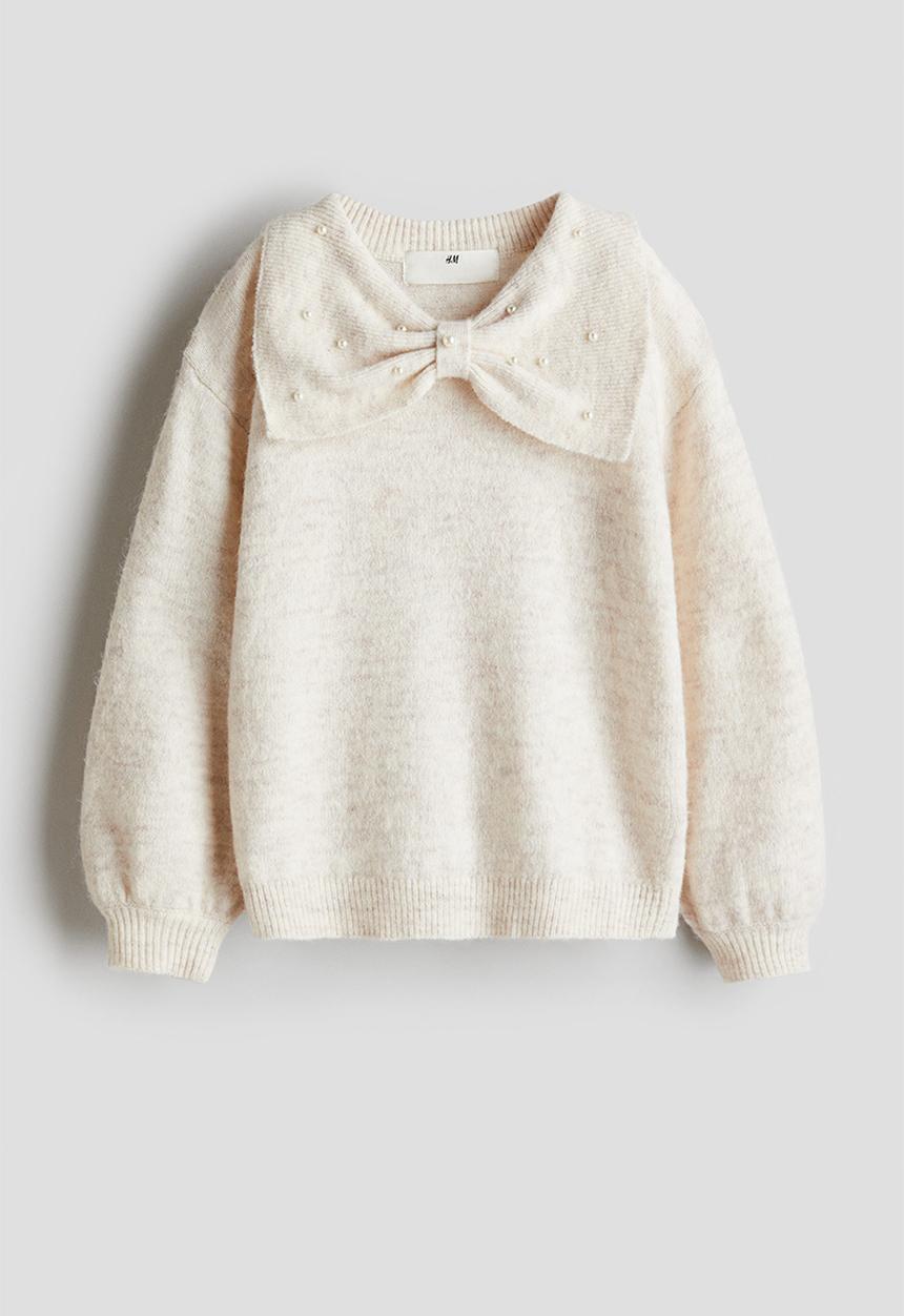 H&M - Embellished jumper - light beige