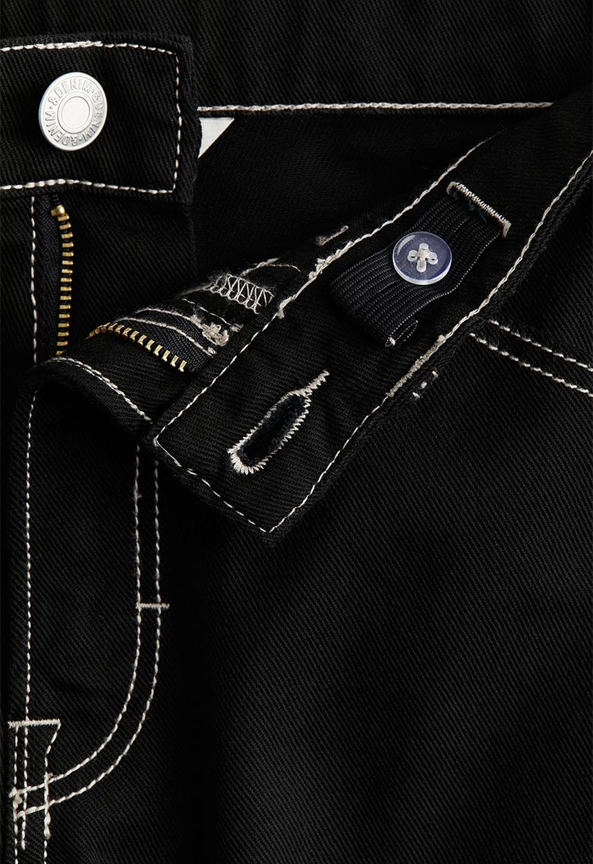 H&M - Baggy carpenter jeans - black