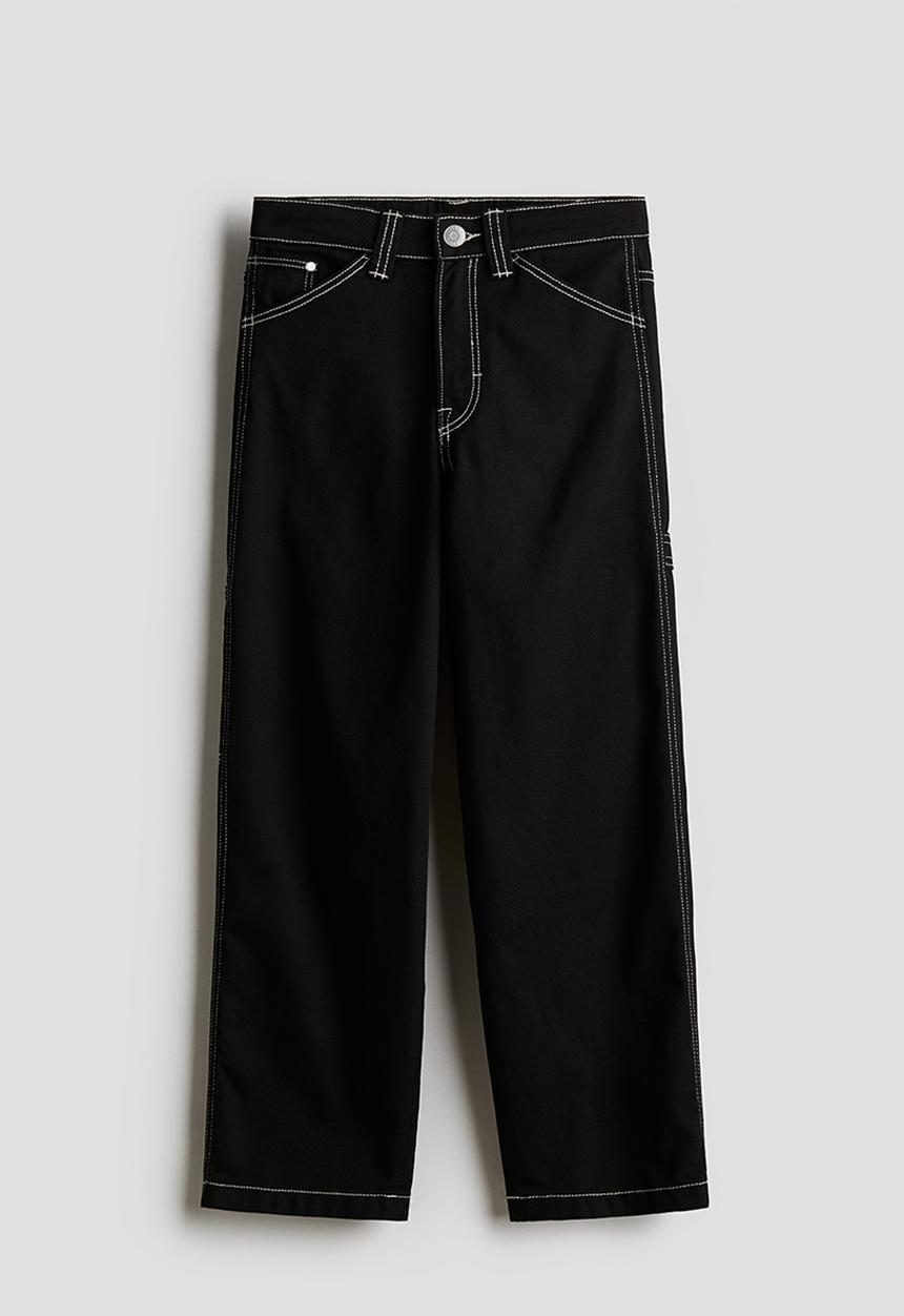 H&M - Baggy carpenter jeans - black